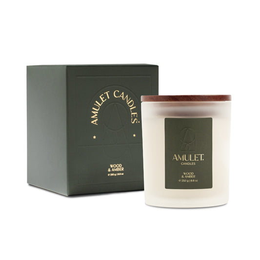 Amulet Candle Wood & Amber