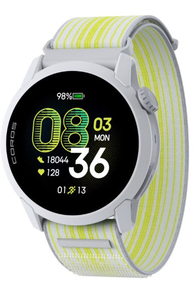 COROS PACE 4 GPS-Sportuhr mit Nylon-Armband - weiß