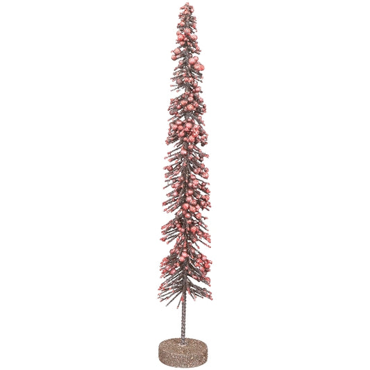 TannenBaum mit Glitter GlinT, rot, Plastik 5,5x5,5x40 cm